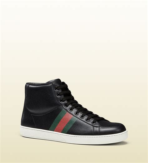 gucci high tops mens black|gucci men sneakers new authentic.